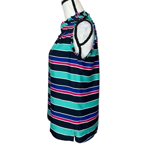 Calvin Klein Cap Multi Color Striped  Button Henley Top
Medium - Picture 6 of 12